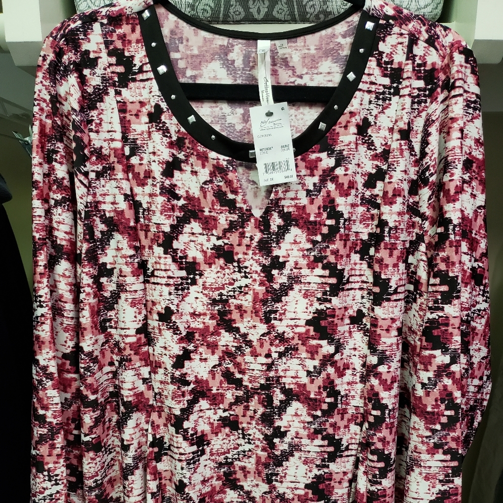 NY Collection Plus size, 3/4 length sleeve top